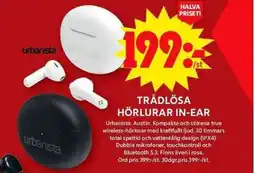 ICA Maxi Urbanista Trådlösa hörlurar in-ear erbjuda