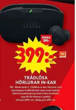 ICA Maxi JBL Trådlösa hörlurar in-ear erbjuda
