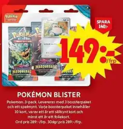 ICA Maxi Pokémon blister erbjuda