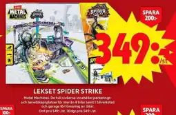 ICA Maxi Metal Machines Lekset spider strike erbjuda