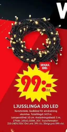 ICA Maxi Ljusslinga 100 led erbjuda