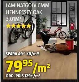 Bauhaus Laminatgolv 6mm Hennessey oak 3,01m² erbjuda