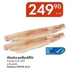 Snabbgross Alaska pollockfilé erbjuda