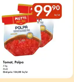 Snabbgross MUTTI Tomat, Polpa erbjuda