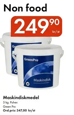 Snabbgross Green Pro Maskindiskmedel erbjuda