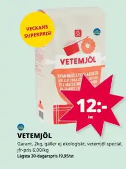 Tempo Garant Vetemjöl erbjuda