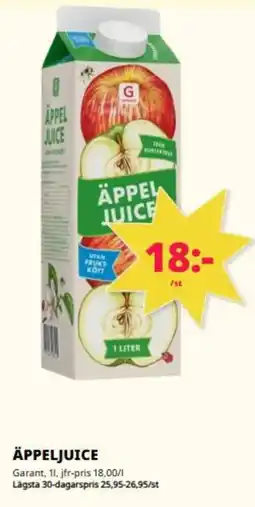 Tempo Garant Äppeljuice erbjuda