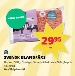 Tempo Garant Svensk blandfärs erbjuda