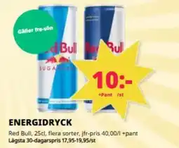 Tempo Red Bull Energidryck erbjuda