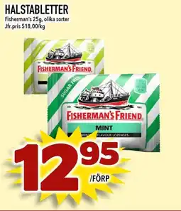 Nelins FISHERMAN'S FRIEND Halstabletter erbjuda