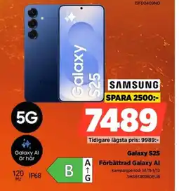 Power SAMSUNG Galaxy S25 SMS931BDBDEUB erbjuda