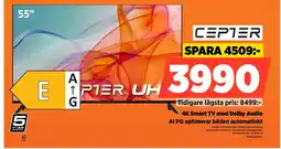 Power CEPTER 4K Smart TV med Dolby Audio CR55EU6002A CEPTER erbjuda