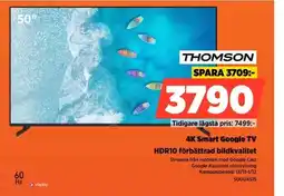 Power THOMSON 4K Smart Google TV 50UG4S15 erbjuda