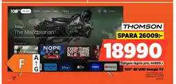 Power THOMSON 100" 4K UHD Google TV 100QG7S14 erbjuda