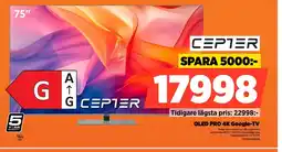 Power CEPTER QLED PRO 4K Google-TV CR75ZM1000SB erbjuda