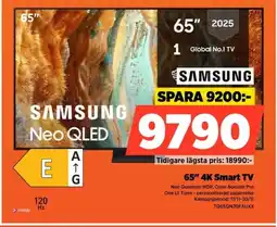 Power SAMSUNG 65" 4K Smart TV TQ65QN70FAUXX erbjuda
