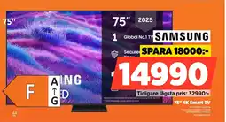 Power SAMSUNG 75" 4K Smart TV TQ75QN80FAUXX erbjuda
