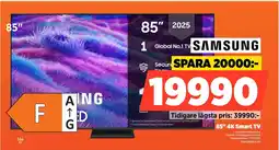 Power SAMSUNG 85" 4K Smart TV TQ85QN80FAUXX erbjuda