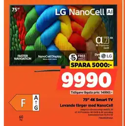 Power LG 75" 4K Smart TV 75NANO81A6A erbjuda