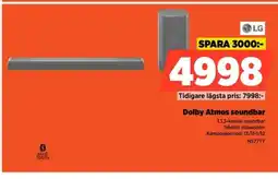 Power LG Dolby Atmos soundbar NS77TY erbjuda