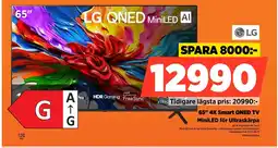 Power LG 65" 4K Smart QNED TV 65QNED92A6A erbjuda