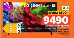 Power LG 65" 4K Smart TV 65QNED85A6C erbjuda