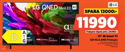 Power LG 75" 4K Smart TV 75QNED85A6C erbjuda