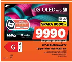 Power LG 42" 4K OLED Smart TV OLED42C54LA erbjuda