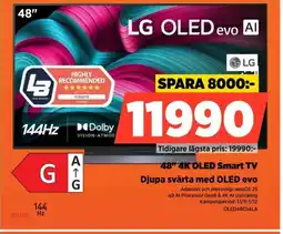 Power LG 48" 4K OLED Smart TV OLED48C54LA erbjuda