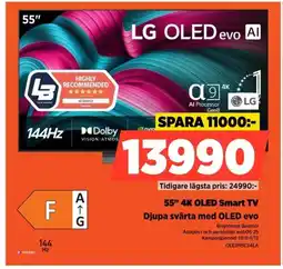 Power LG 55" 4K OLED Smart TV OLED55C54LA erbjuda