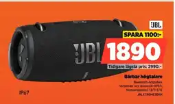 Power JBL Bärbar högtalare JBLXTREME3BKN erbjuda
