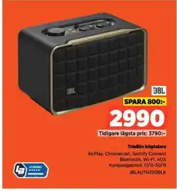 Power JBL Trådlös högtalare JBLAUTH200BLK erbjuda
