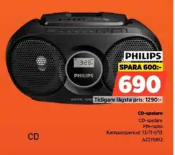 Power PHILIPS CD-spelare AZ215B12 erbjuda