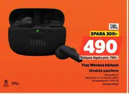 Power JBL True Wireless hörlurar JBLWBEAM2BK erbjuda