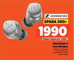 Power SENNHEISER Momentum 4 True Wireless SENMOM4BKGR erbjuda
