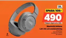 Power JBL Bluetooth-hörlurar JBLT720BTBLK erbjuda