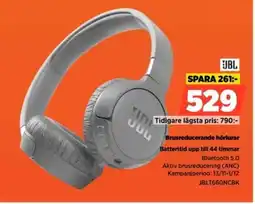 Power JBL Brusreducerande hörlurar JBLT660NCBK erbjuda