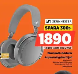 Power SENNHEISER Bluetooth-hörlurar SENMOM4BLK erbjuda