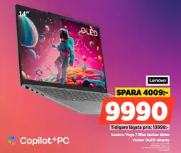 Power Lenovo Yoga 7 Slim bärbar dator Vacker OLED-display 83JX008HMX erbjuda