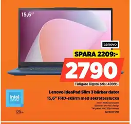 Power Lenovo IdeaPad Slim 3 bärbar dator 82XBOOFSMX erbjuda