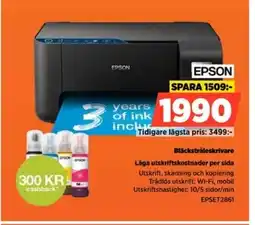Power EPSON Bläckstråleskrivare EPSET2861 erbjuda