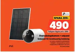 Power Övervakningskamera + solpanel TPLTAPOC410KI erbjuda