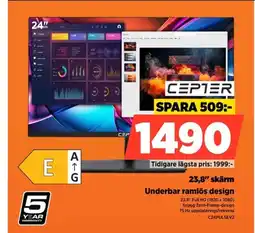 Power CEPTER 23,8" skärm C24PULSEV2 erbjuda