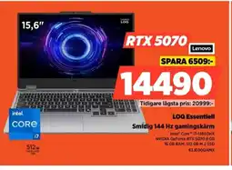 Power Lenovo LOQ Essentiell 83JE0OQAMX erbjuda