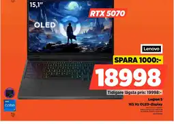 Power Lenovo Legion 5 165 Hz OLED-display 83LY0020MX erbjuda
