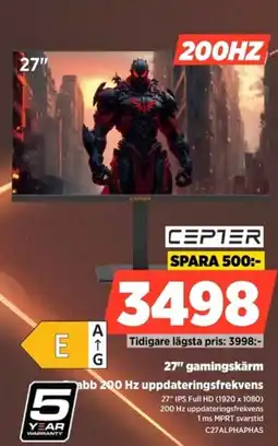 Power CEPTER 27" gamingskärm C27ALPHAPHAS erbjuda