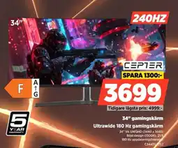 Power CEPTER 34″ gamingskärm C34ATILOS2 erbjuda