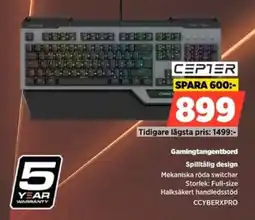 Power CEPTER Gamingtangentbord CCYBERXPRO erbjuda