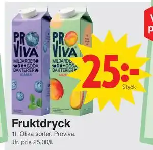 Fruktdryck, SEK 25