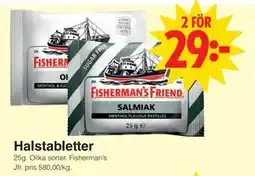 Matöppet Halstabletter, SEK 29 erbjuda